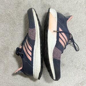 Adidas Womens 10 Ultra Boost ST Navy Pink Leopard Running Shoes BA7832